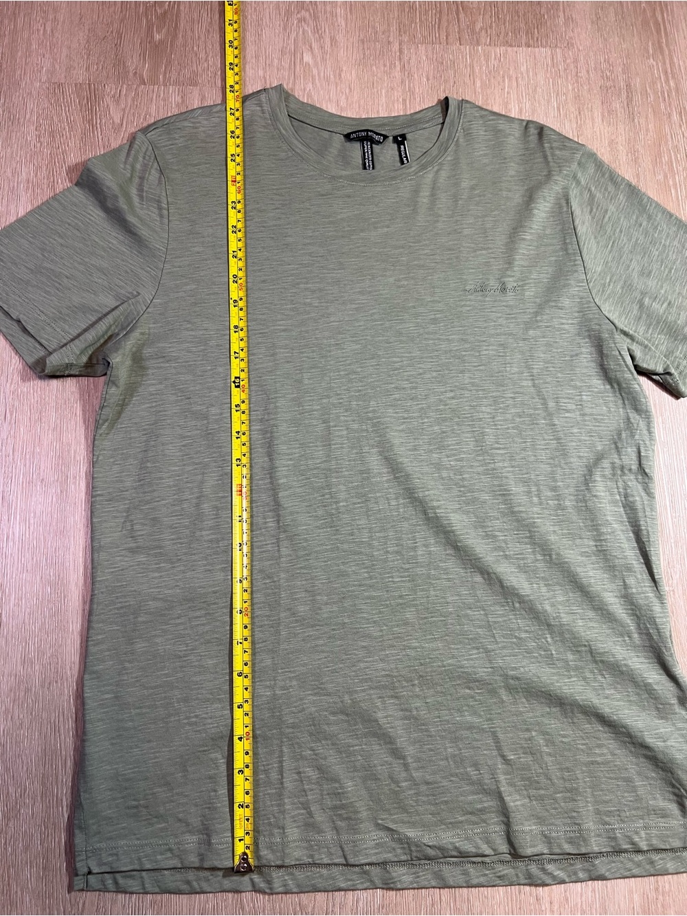 Antony Morato Light Green Minimalist Men’s Short Sleeve Shirt - Picture 4 of 8